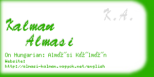 kalman almasi business card